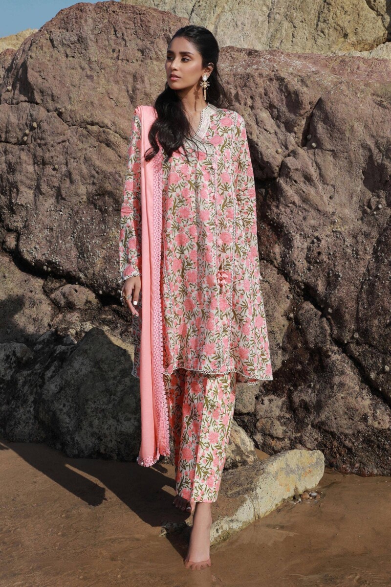 product Sana Safinaz Digital Printed Lawn H241-004b-3cg 3 Piece Suit Cultural Outfit 2024