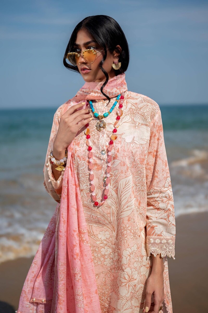 product Sana Safinaz Digital Printed Lawn H241-009b-2dd 3 Piece Suit Cultural Outfit 2024