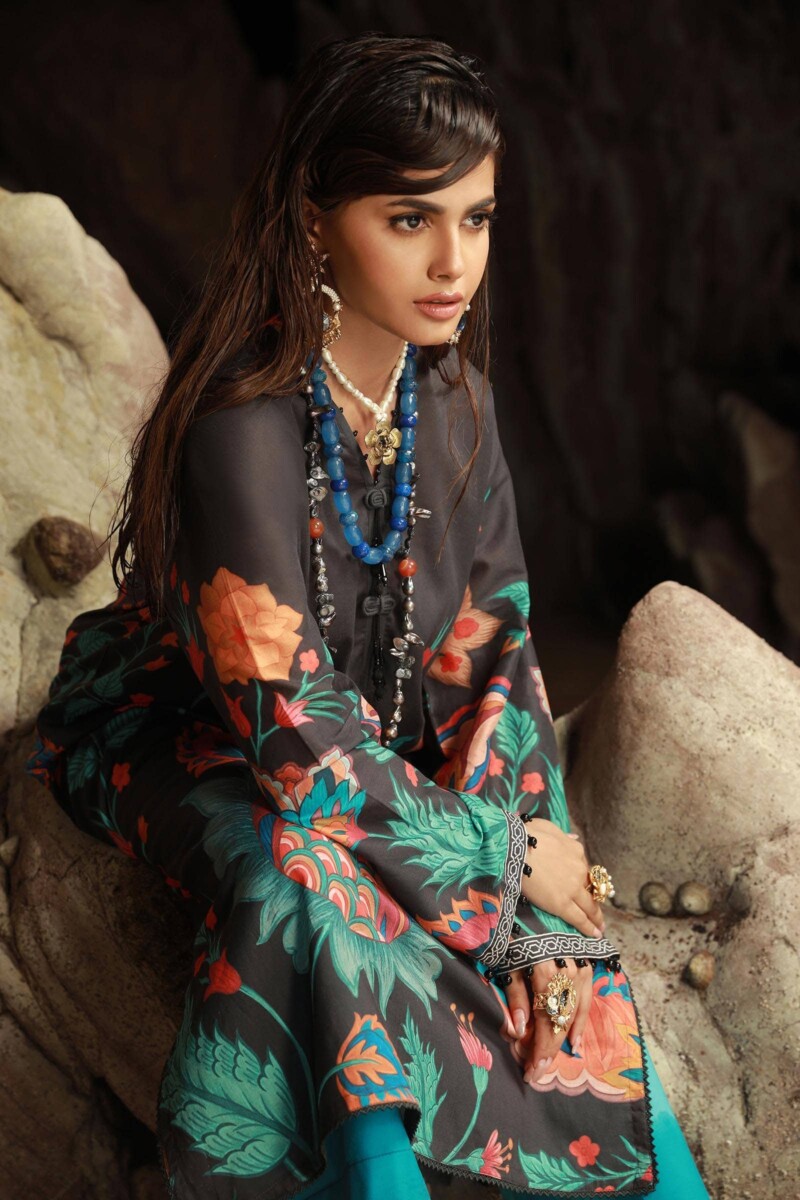 product Sana Safinaz Digital Printed Lawn H241-011a-2c 3 Piece Suit Cultural Outfit 2024