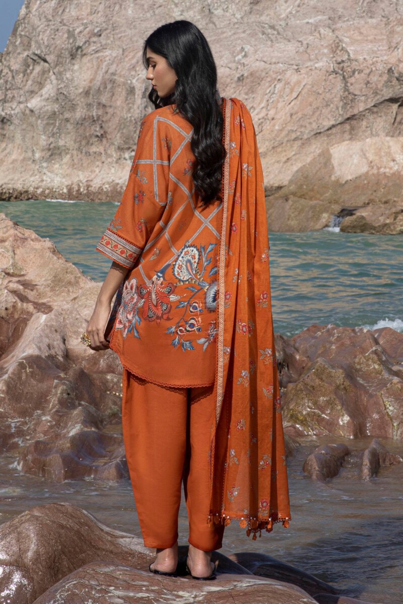 product Sana Safinaz Digital Printed Lawn H241-020a-3cg 3 Piece Suit Cultural Outfit 2024