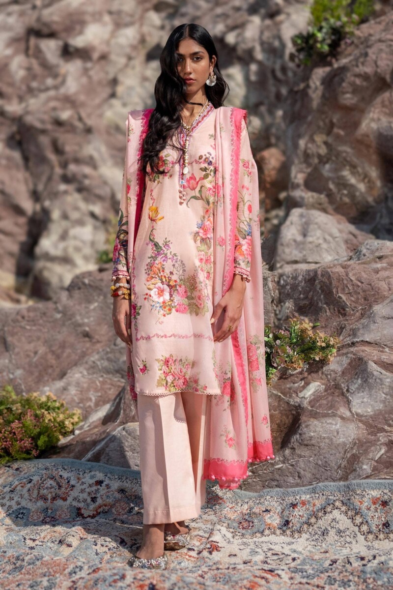 product Sana Safinaz Digital Printed Lawn H241-026a-3cs 3 Piece Suit Cultural Outfit 2024