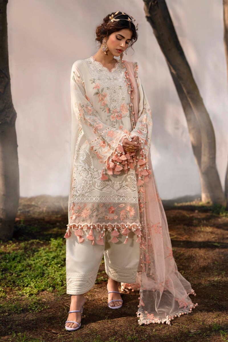 product Sana Safinaz Embroidered Lawn L241-003b-3ct 3 Piece Suit Cultural Outfit 2024