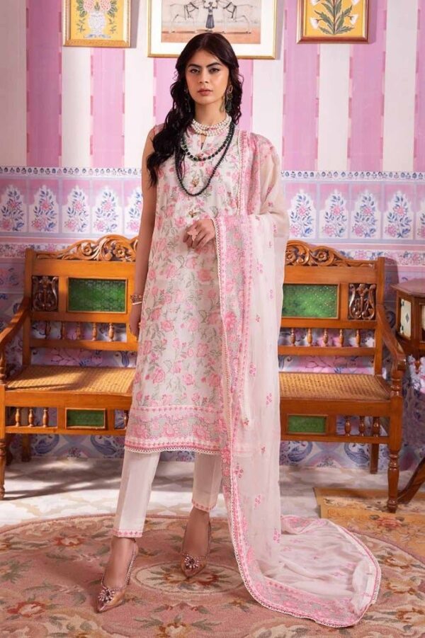 Gul Ahmed Lsv-42011 Premium Embroidered Swiss Voile Collection 2024