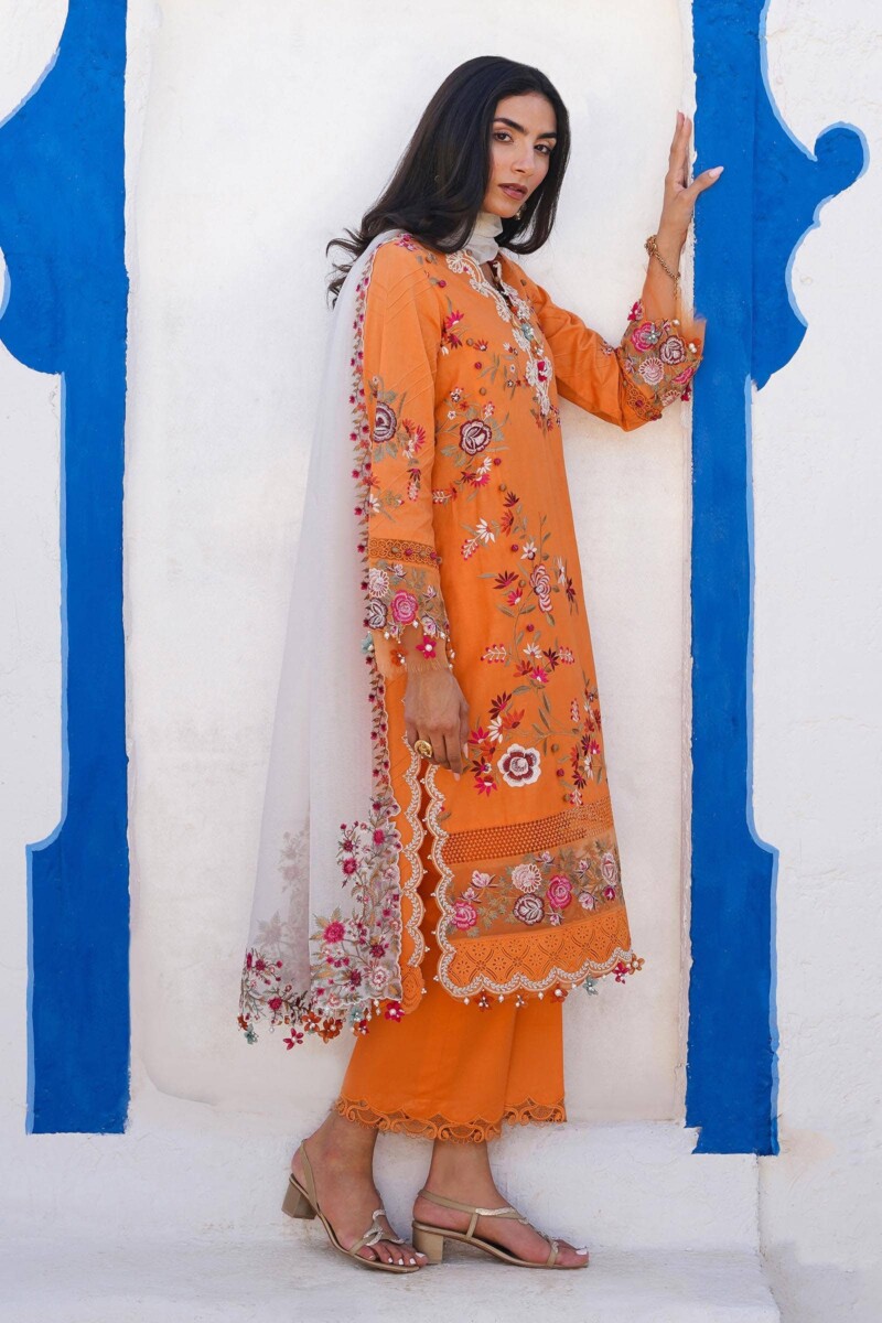 product Sana Safinaz Embroidered Lawn M241-002b-3cx 3 Piece Suit Cultural Outfit 2024