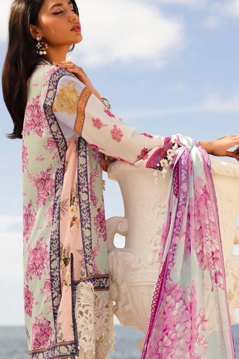 product Sana Safinaz Embroidered Lawn M241-003b-3ci 3 Piece Suit Cultural Outfit 2024