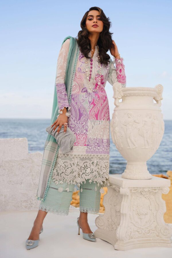 Sana Safinaz M241-015B-3Dg Printed Net