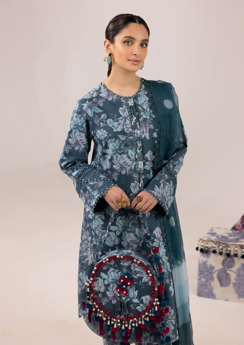 Alizeh Als24 07 Sea Mist Sheen Lawn Collection