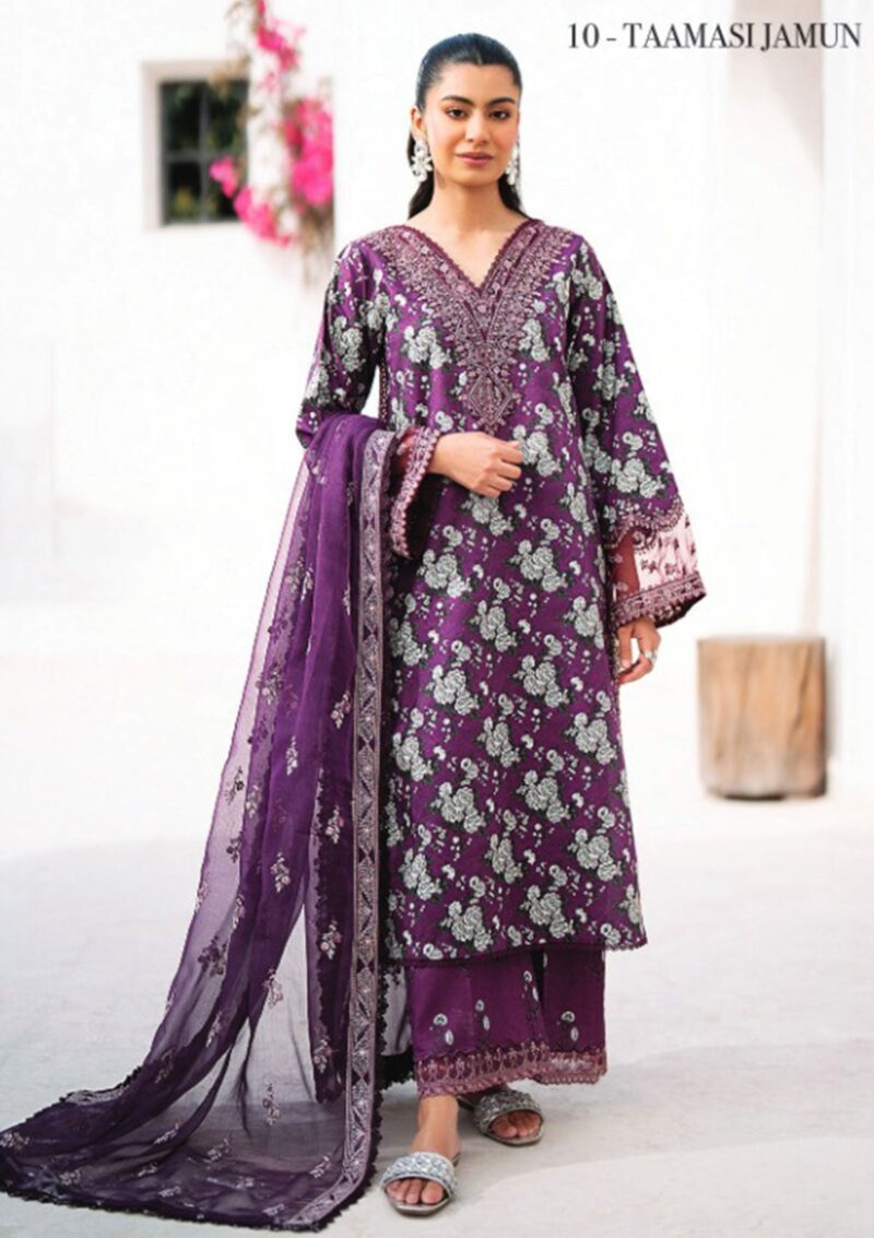 Xenia D 10 Taamasi Jamun Summer Soiree Lawn Collection