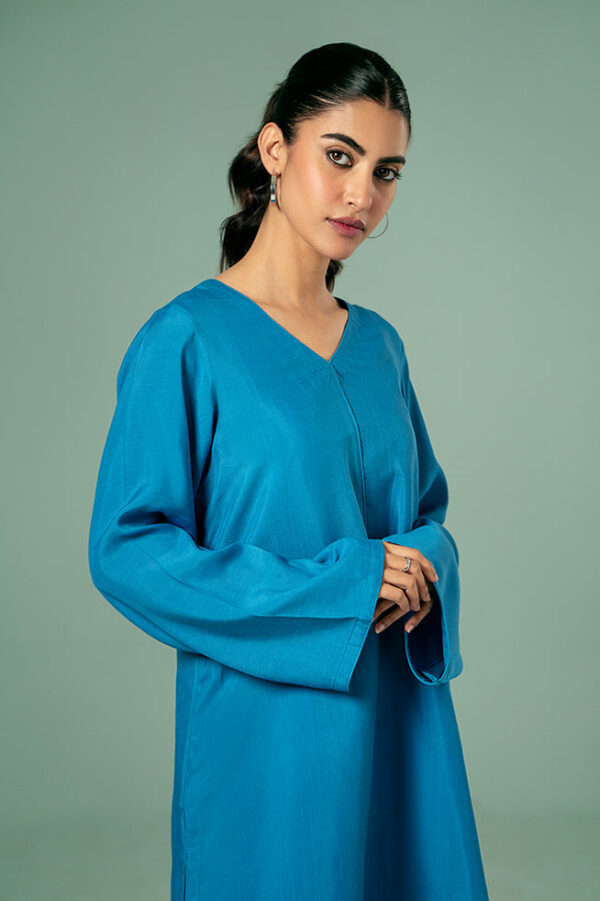 Fozia Khalid Cyan Blue Co Ord Set Basics Vol 3 Pret Collection