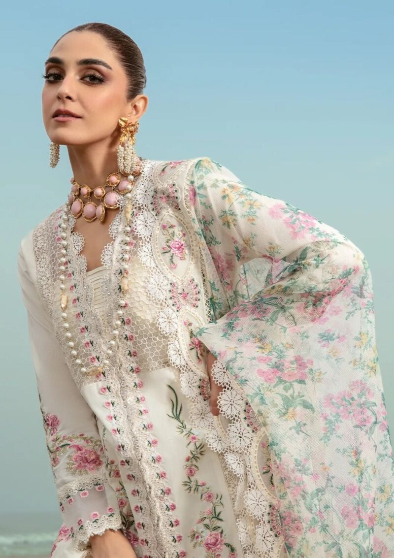 Saira Shakira D 4b Dove's Song Cloud Crimson Luxury Lawn Collection