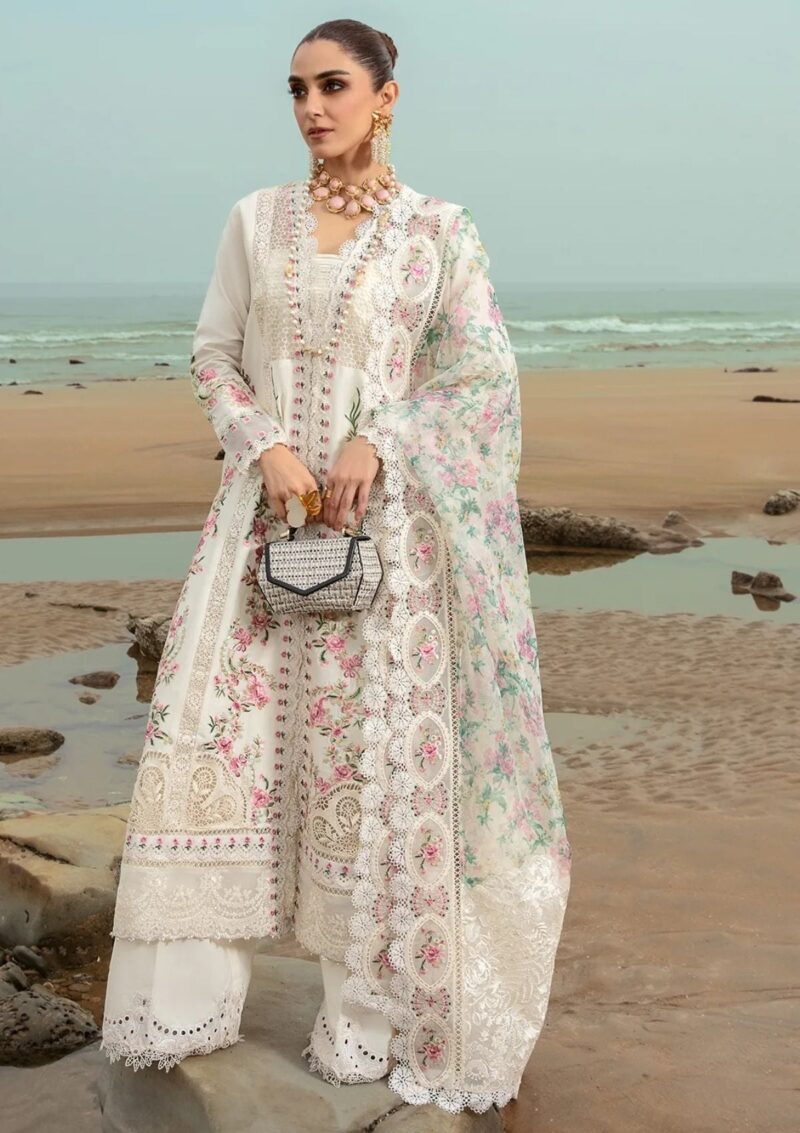 Saira Shakira D 4b Dove's Song Cloud Crimson Luxury Lawn Collection