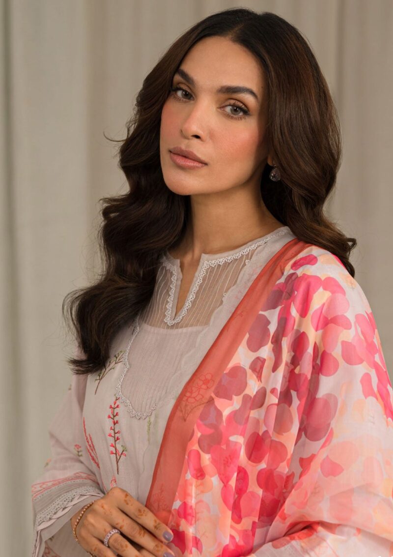 Sahar Sml24 03 L Pink Mirage Embroidered Lawn Collection