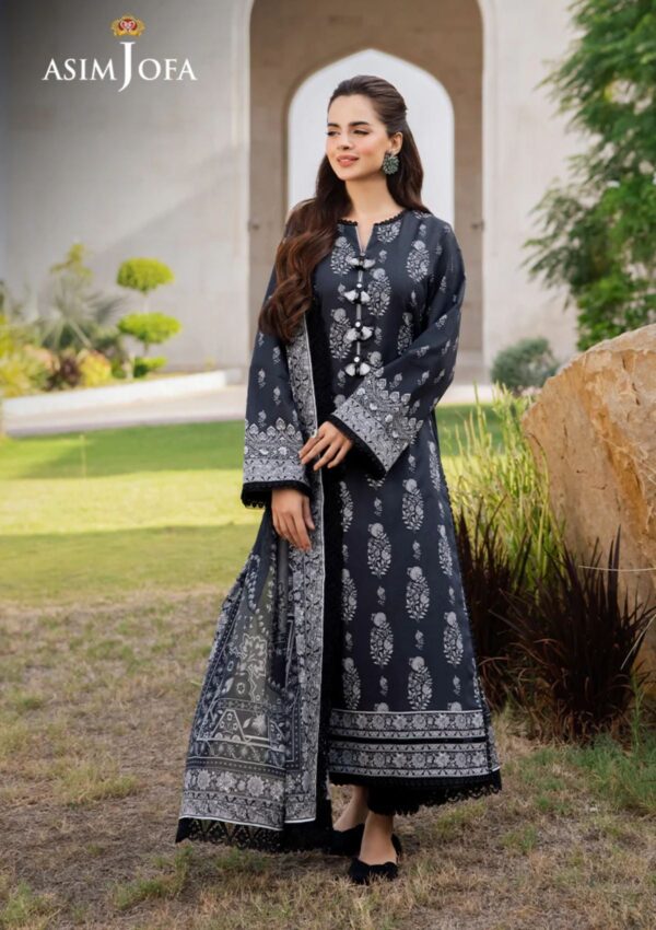 Asim Jofa Am24 03 Monochrome Lawn Collection