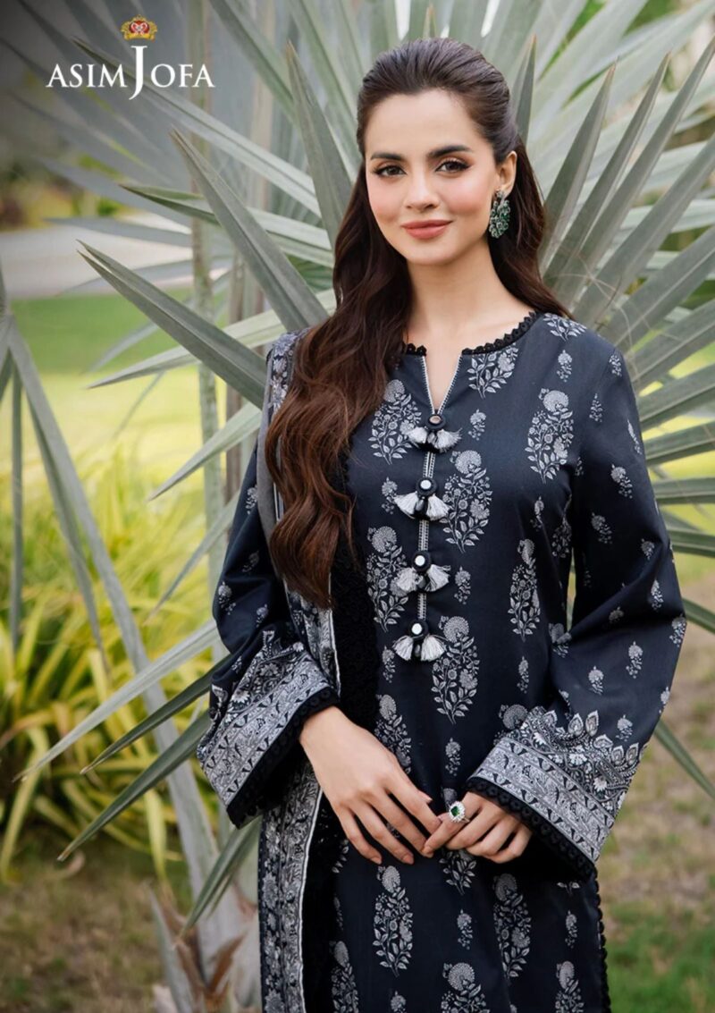 Asim Jofa Am24 03 Monochrome Lawn Collection