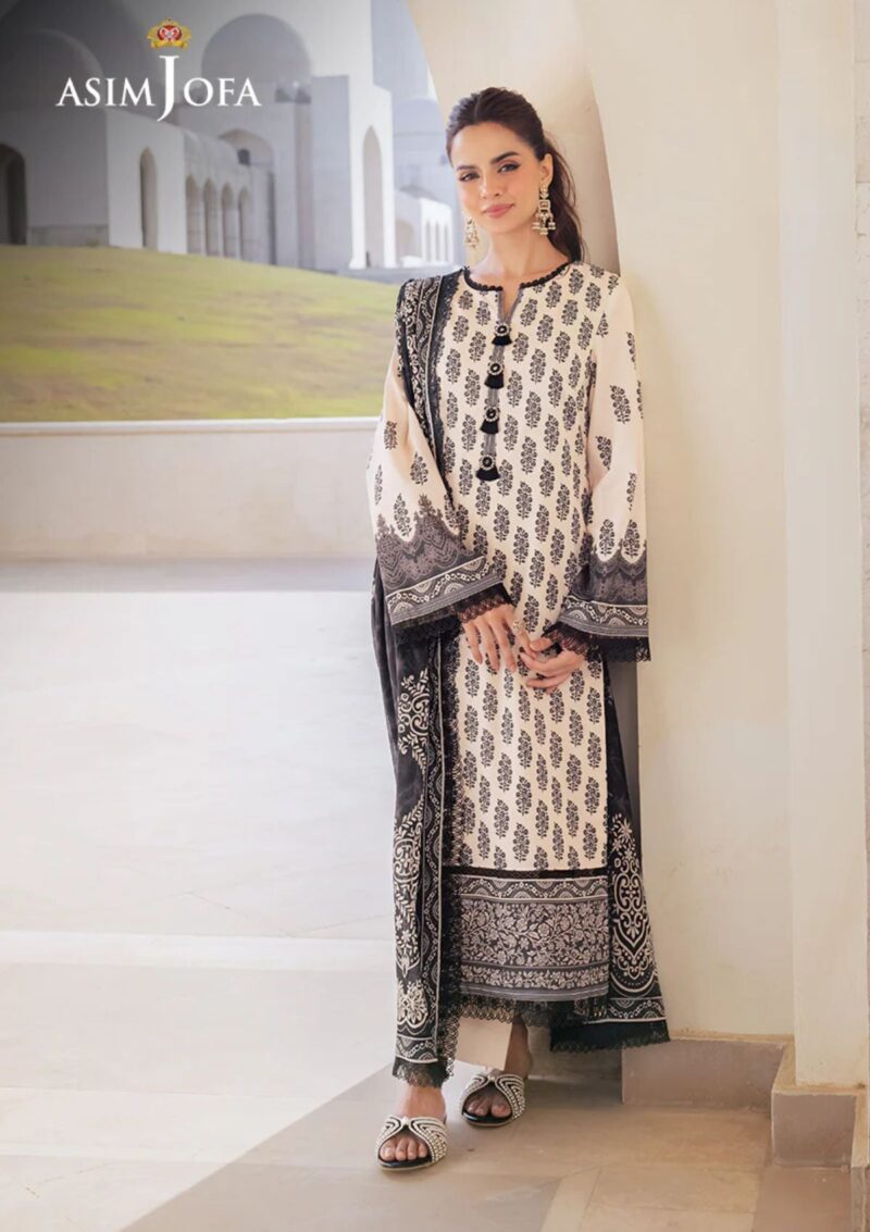 Asim Jofa Am24 02 Monochrome Lawn Collection