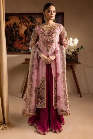 Maria Osama Khan Zarmina Lamhay Embroidered Organza