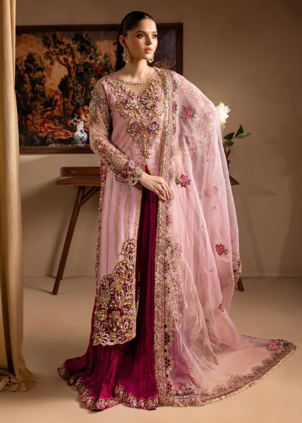 Maria Osama Khan Zarmina Lamhay Embroidered Organza