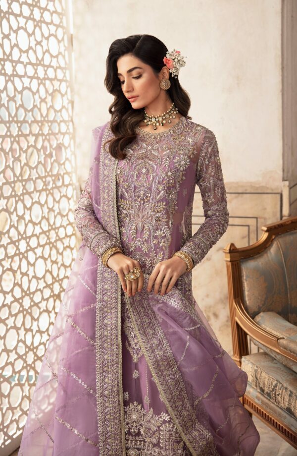 Zevk Gul-E-Nargis Zevk Afsanah Luxury Embroidered Organza