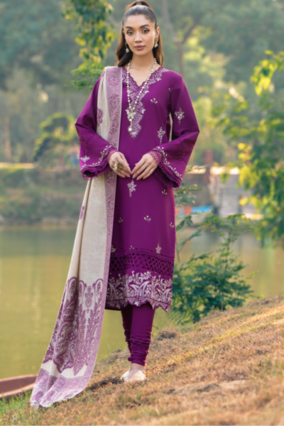 Humdum D-03 Onora Embroidered Khaddar Collection