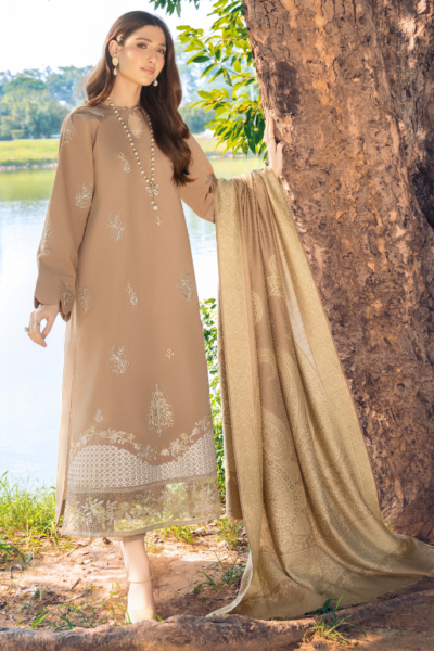 Humdum D-07 Onora Embroidered Khaddar Collection