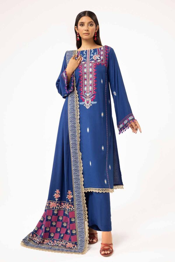 Gul Ahmed Ay-42010 Winter Embroidered Karandi Collection