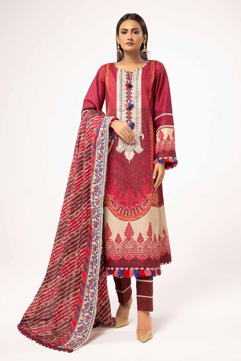 Gul Ahmed Cd-42001 Winter Embroidered Corduroy Collection