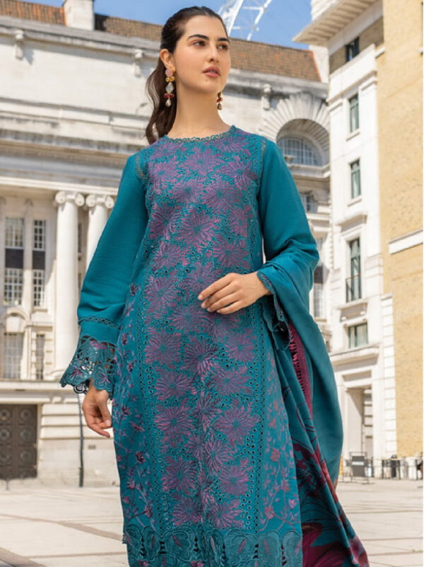 Rang Rasiya D-01 Ella Carnation Embroidered Linen Collection