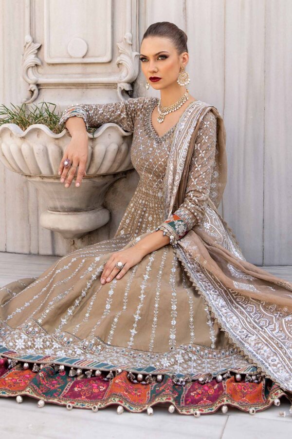 Maria B Cst-810 Embroidered Cotton Satin Suit