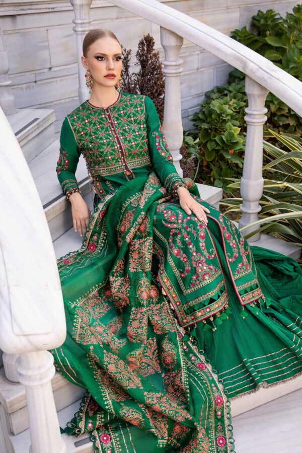 Maria B Cst-811 Embroidered Cotton Satin Suit