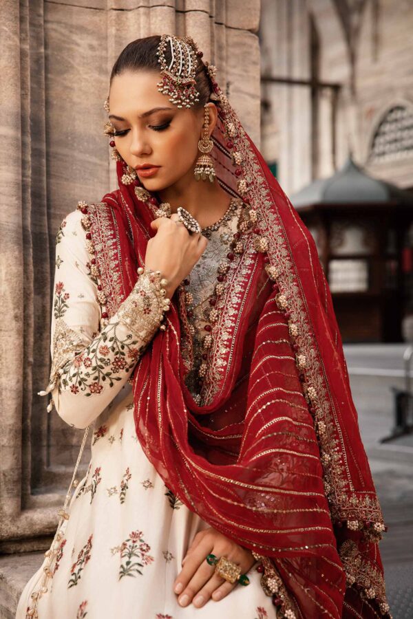 Maria B Cst-801 Embroidered Cotton Satin Suit