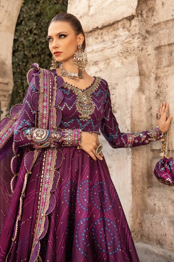 Maria B Cst-802 Embroidered Cotton Satin Suit