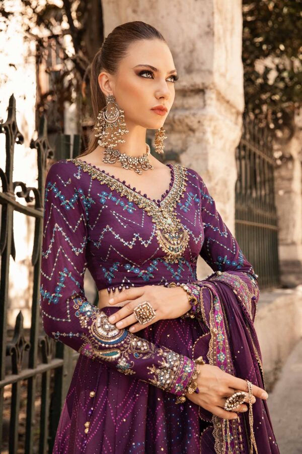 Maria B Cst-802 Embroidered Cotton Satin Suit