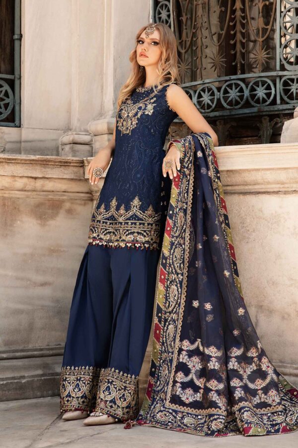 Maria B Cst-804 Embroidered Cotton Satin Suit