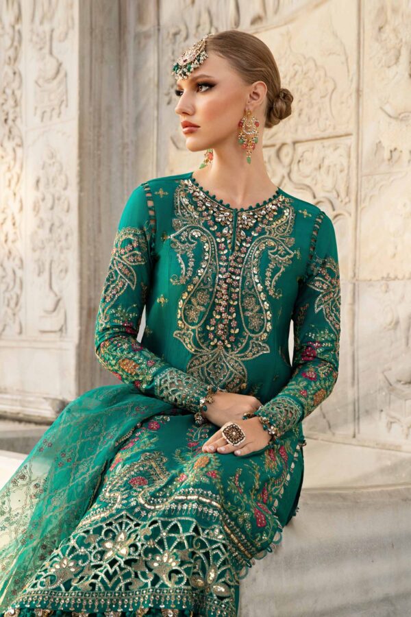 Maria B Cst-805 Embroidered Cotton Satin Suit