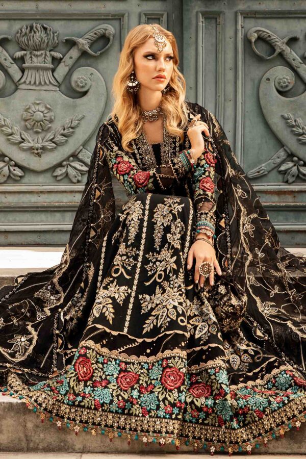 Maria B Cst-806 Embroidered Cotton Satin Suit