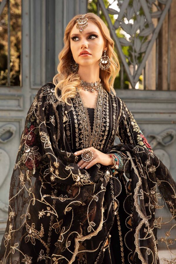 Maria B Cst-806 Embroidered Cotton Satin Suit