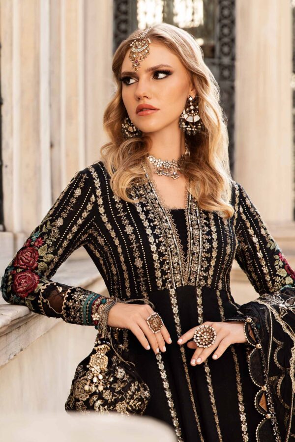 Maria B Cst-806 Embroidered Cotton Satin Suit