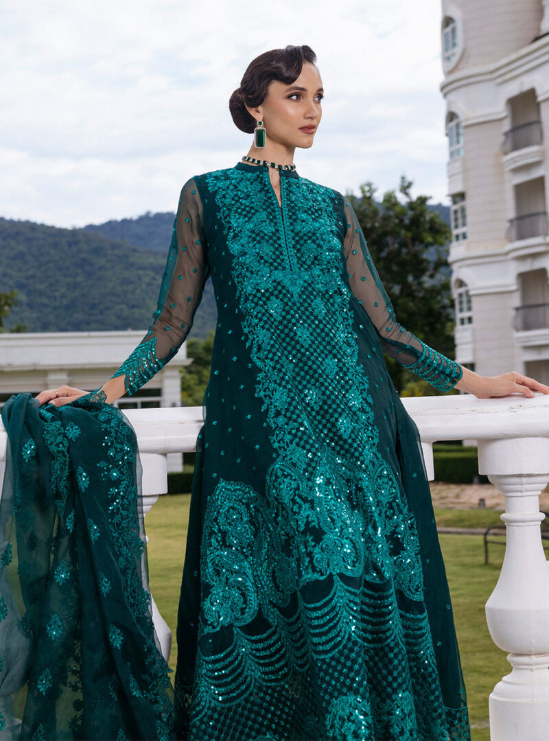 Zainab Chottani D-01 Zeina Chottani Embroidered Organza