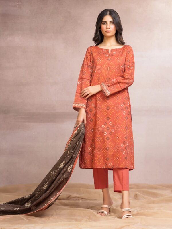 Edenrobe Ewu24A3-27102 Edenrobe Allure Khaddar Printed Collection