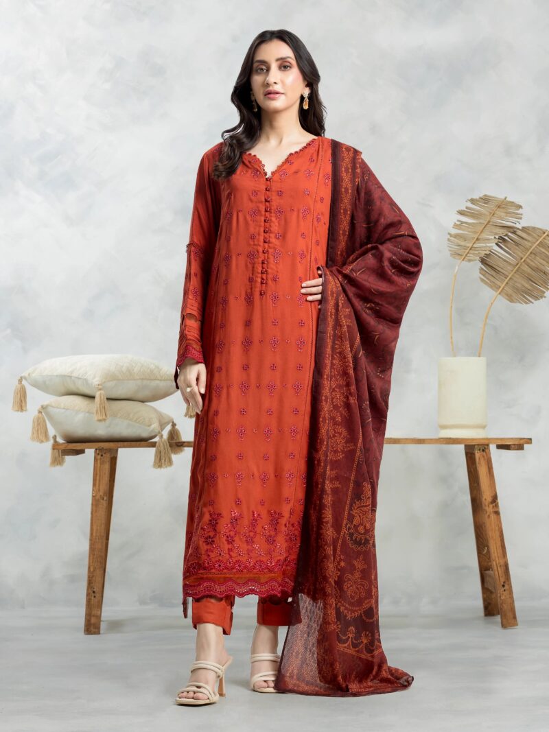 Edenrobe Ewu24v13-30231 Edenrobe Winter Viscose Embroidered Collection