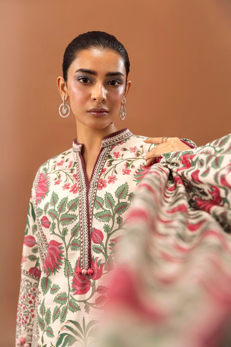 Sana Safinaz D-02a Mahay Embroidered Slub Collection