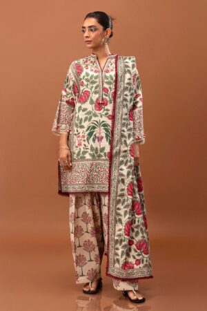 Sana Safinaz D-02a Mahay Embroidered Slub Collection