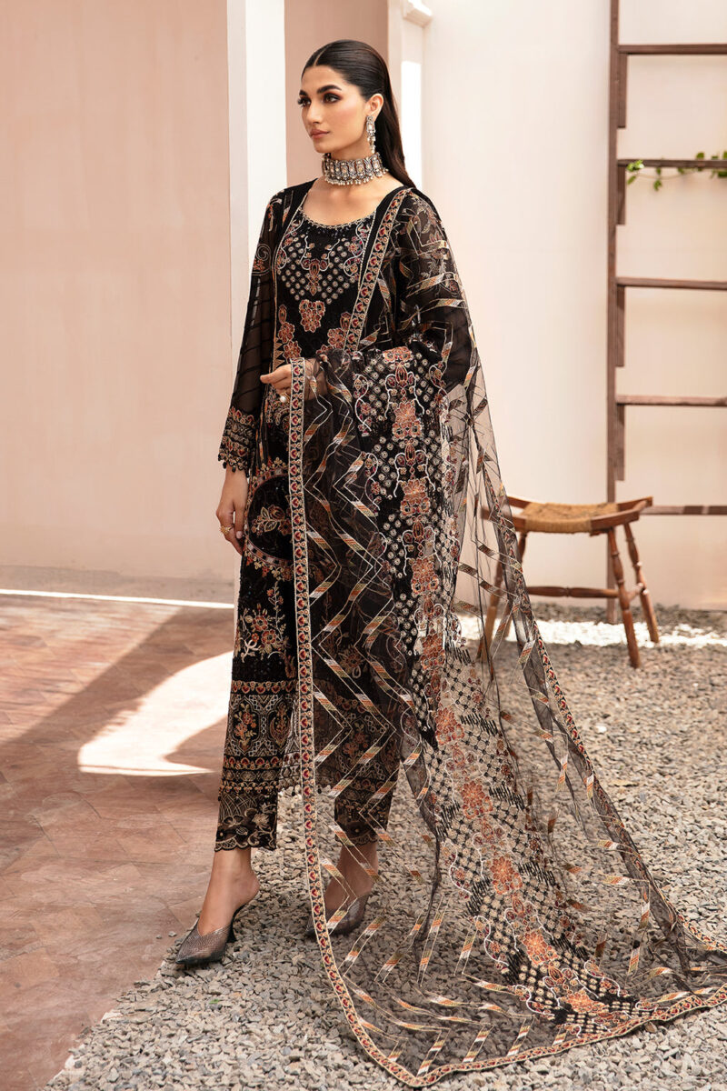 Ramsha K-205 Kashish Embroidered Chiffon