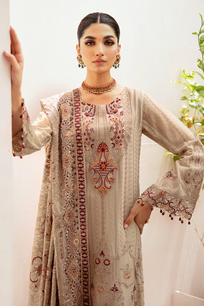 Ramsha K-206 Kashish Embroidered Chiffon