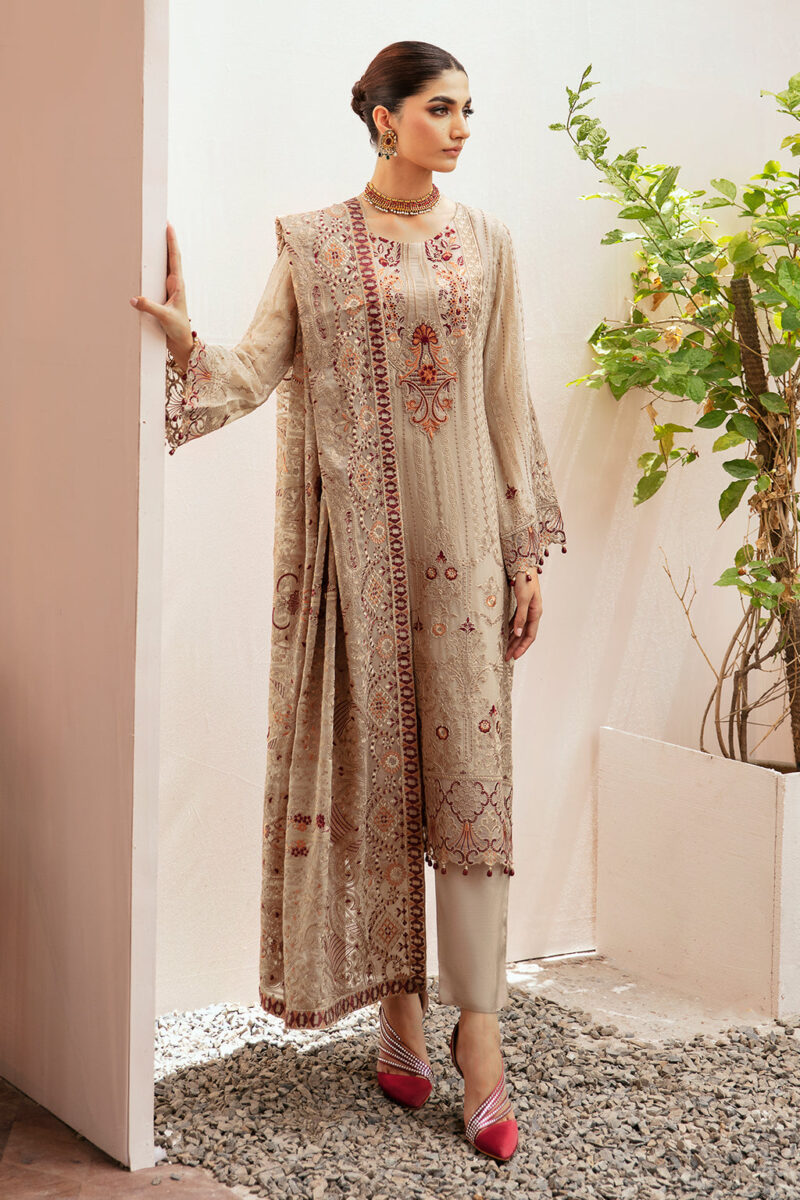 Ramsha K-206 Kashish Embroidered Chiffon