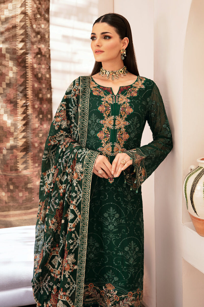 Ramsha K-207 Kashish Embroidered Chiffon