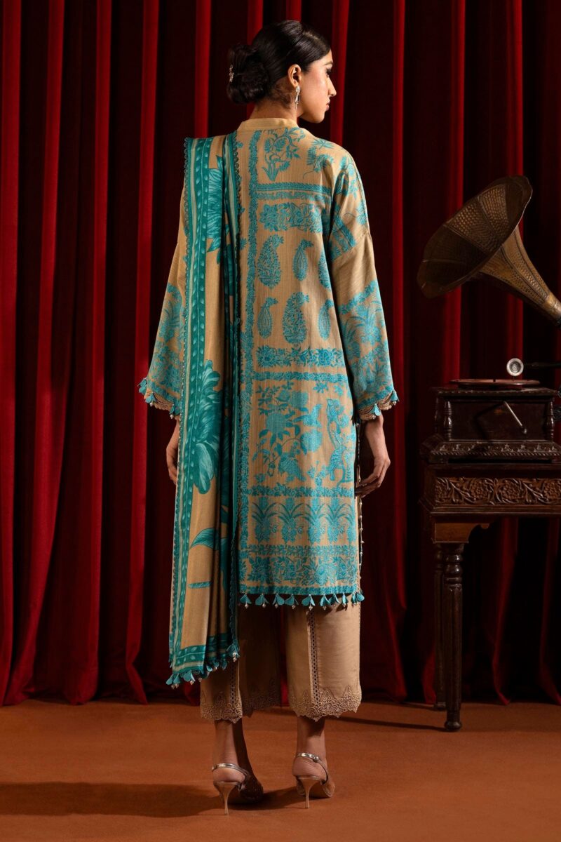 Sana Safinaz D-01a Muzlin Embroidered Slub Collection