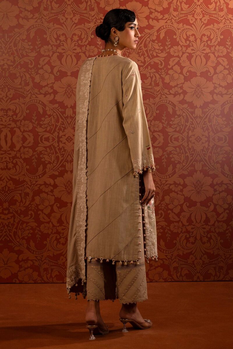 Sana Safinaz D-03a Muzlin Embroidered Slub Collection