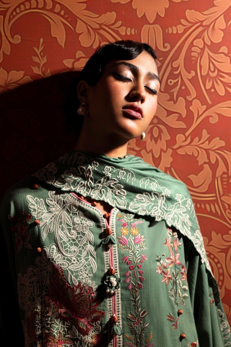 Sana Safinaz D-03b Muzlin Embroidered Slub Collection