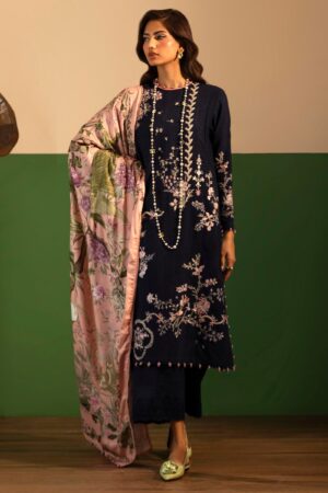 Sana Safinaz D-06a Muzlin Embroidered Slub Collection